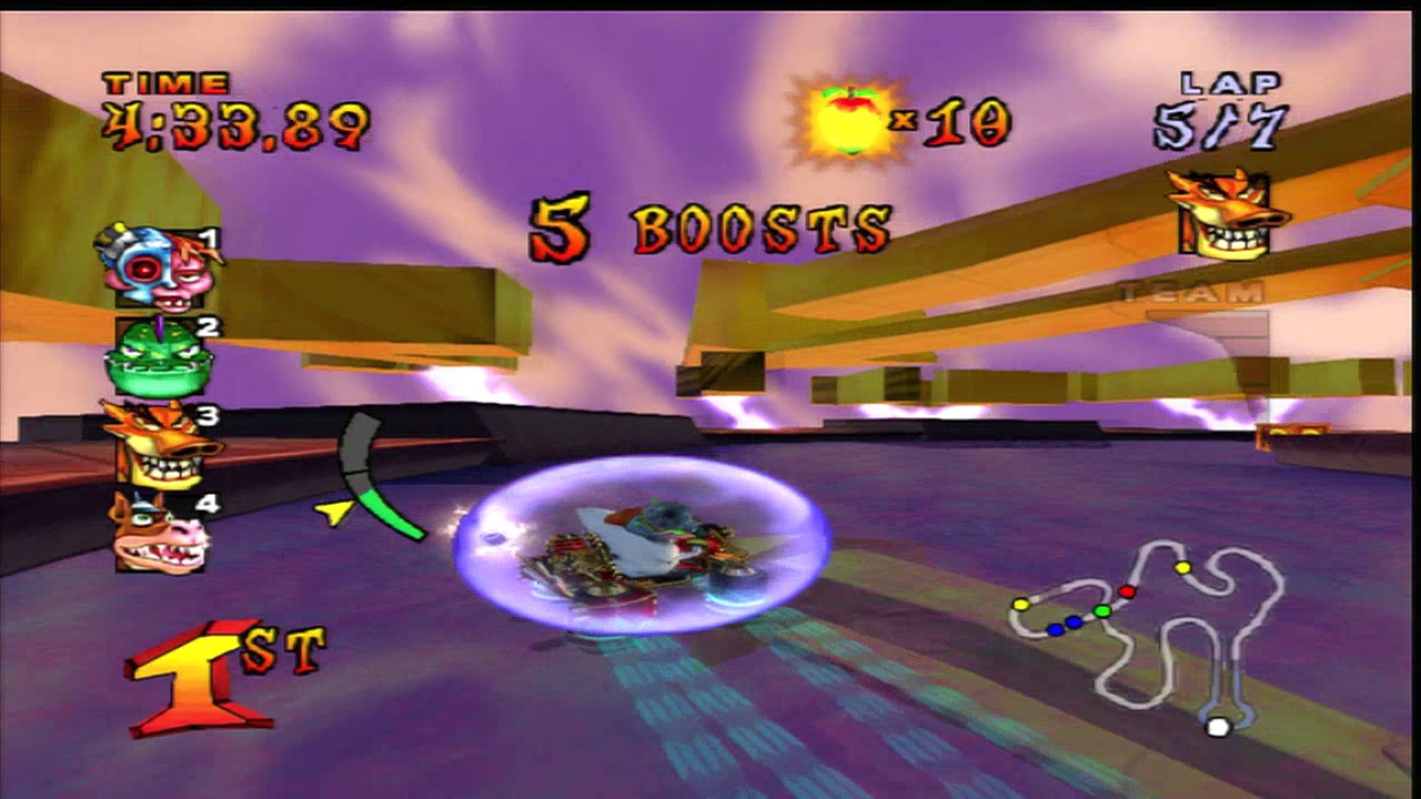 Crash Nitro Kart Out Of Time N GIN Gameplay Hard Mode