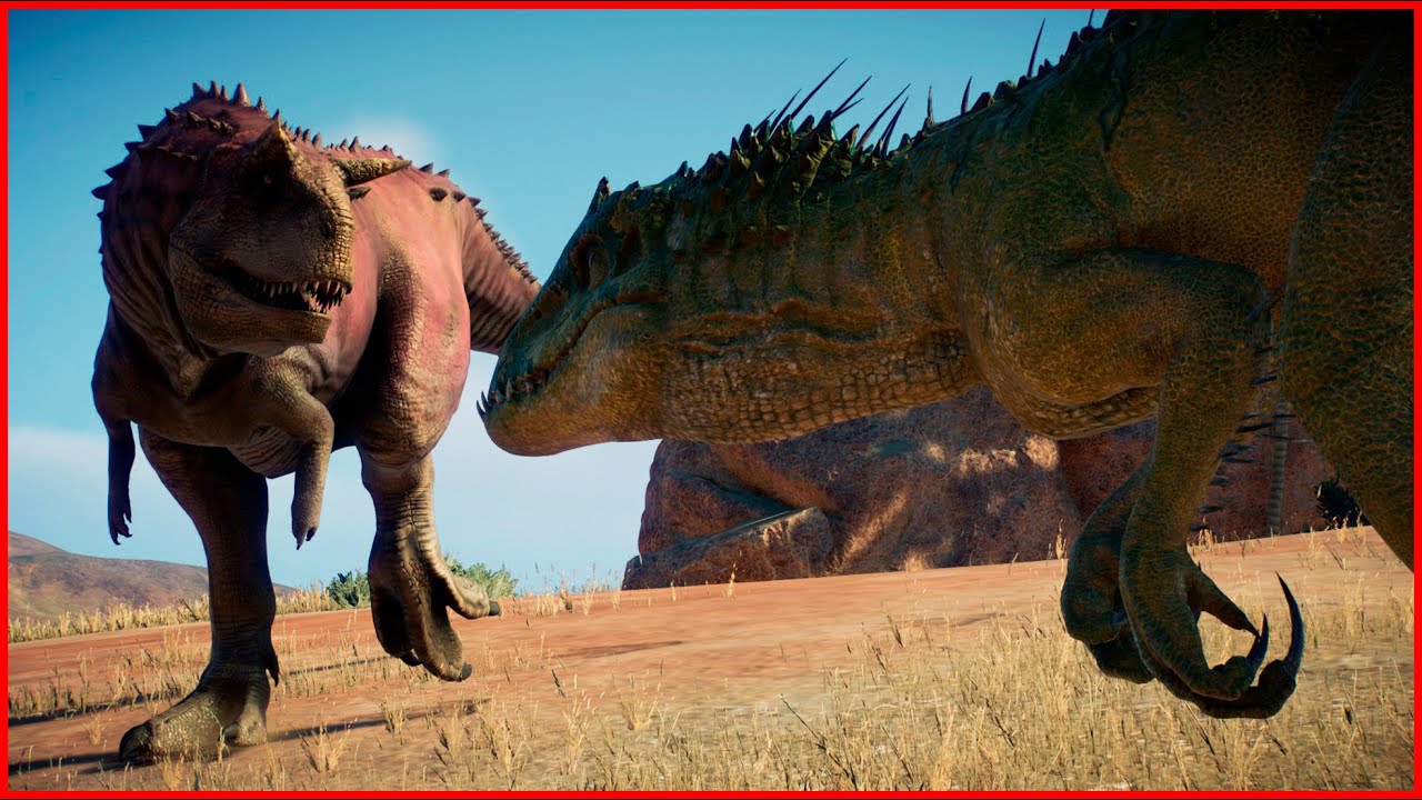 Disney Carnotaurus VS Indominus Rex - Jurassic Clash | Jurassic World Evolution 2