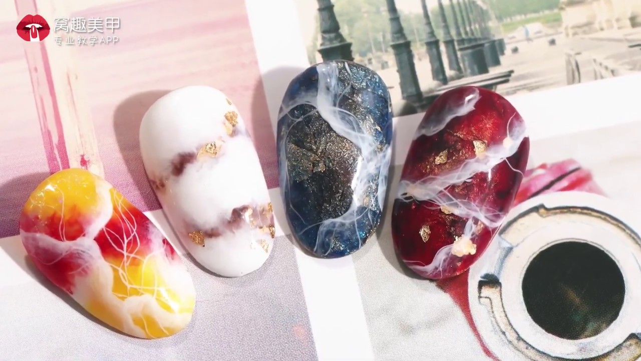 【Watch Nail Teach Me-1161st phase】Layered Shading with Gold Foils【你求窝教 第1161期】层次晕染 金箔衬托