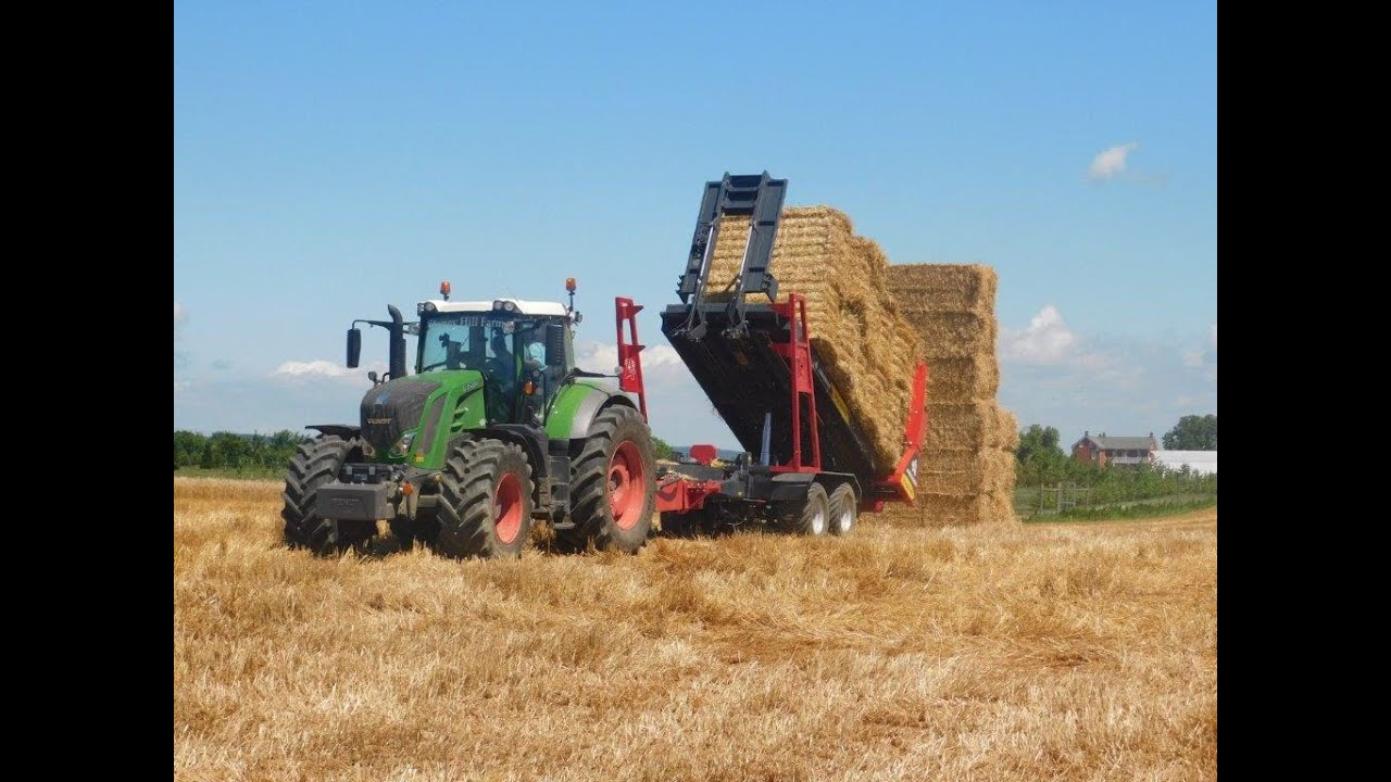 Anderson Stackpro 7200 square bale stacker working in PA, USA July 2016