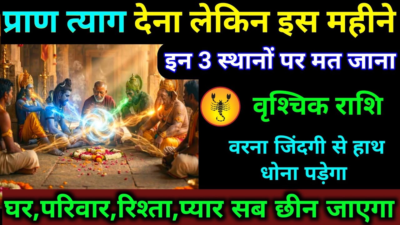 वृश्चिक राशि प्राण त्याग देना लेकिन 3 जगहों पर मत जाना वरना जिंदगी नर्क बन जाएगी। Vrishchik Rashifal