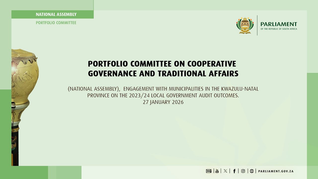 Portfolio Committee on Cooperative Governance and Traditional Affairs Part 2, 27 January 2026