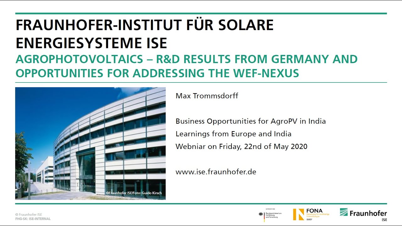 Agrivoltaics R&D Results from Germany by Max Trommsdorff