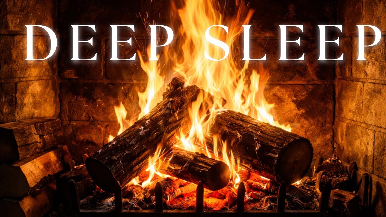 Kaminfeuer Knistern 4.5 Hours – Fireplace Sounds for Sleep | Black Screen | No Music