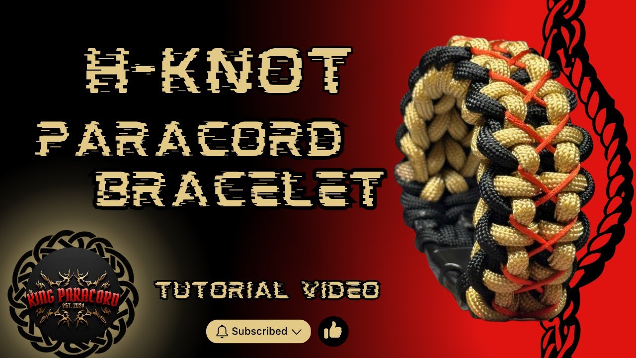 How to Make the H-KNOT Paracord Bracelet Step-by-Step Tutorial #paracordbracelet #tutorial #handmade