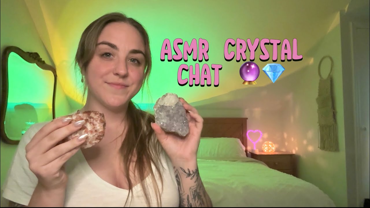 ASMR Whisper Crystal 🔮Chat | Whisper Rambling Showing Crystals And Properties Tapping Scratching
