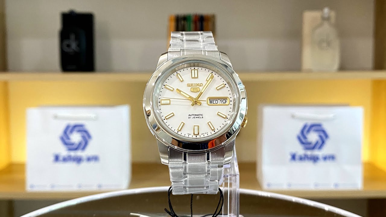 Xship.vn: Highlights | Seiko 5 Automatic Stainless Steel White Dial Men Watch SNKK07K1