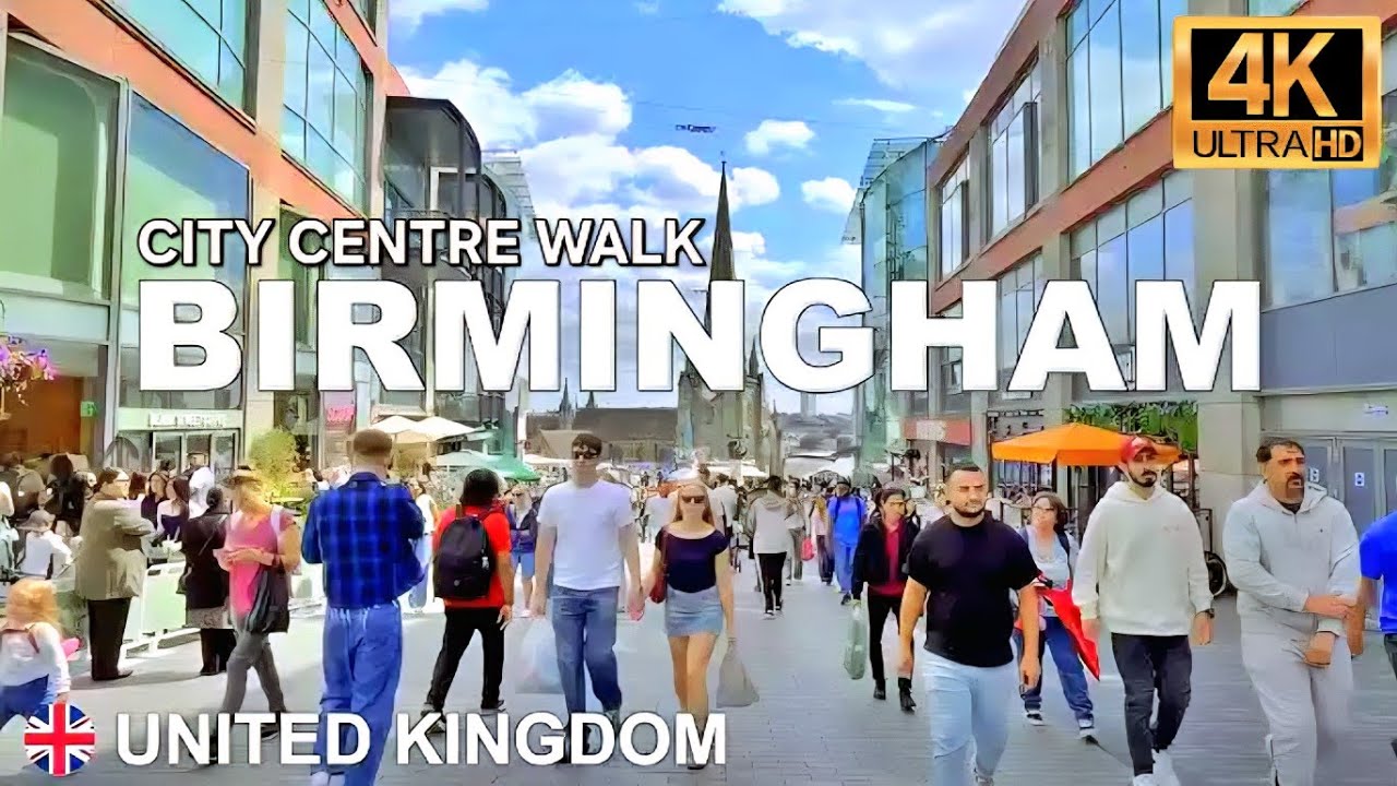 [4K] Exploring Birmingham City Centre | A Relaxing Walk Through its Vibrant Streets