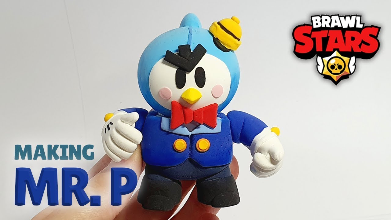 Making new brawler Mr. P :: Brawl Stars Clay-art