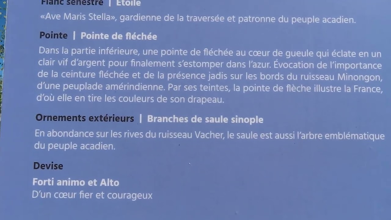 Sainte-Marie-Salomé, tableau sur les armoiries de la municipalité de Sainte-Marie-Salomé
