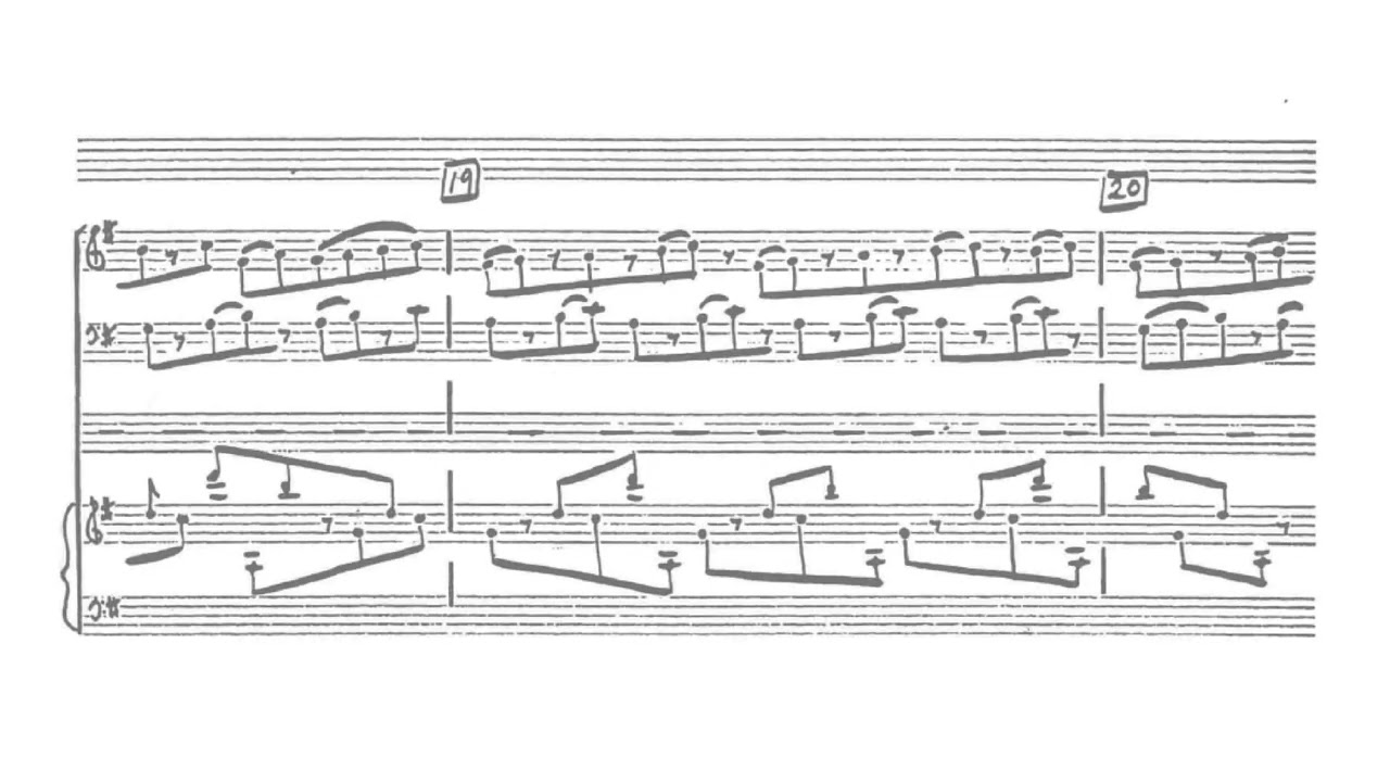 [Philip Glass] Head On for Piano Trio (Score-Video)
