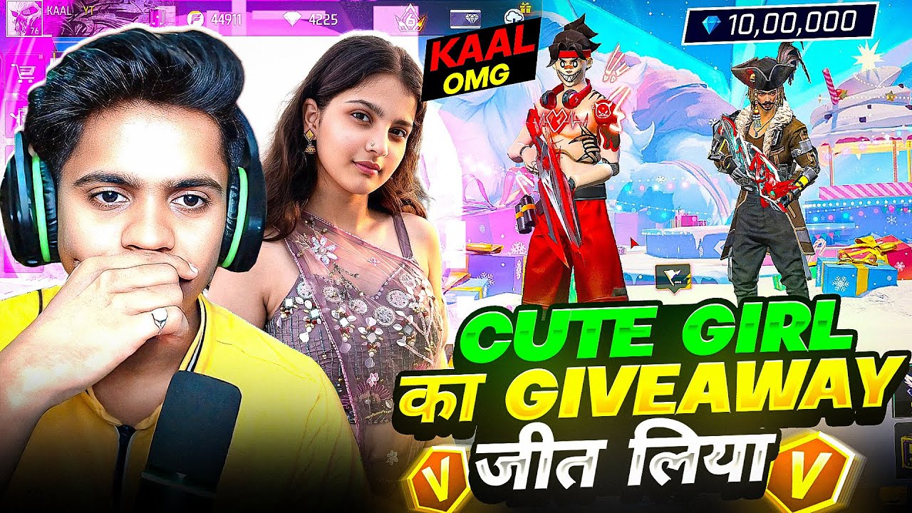 CUTE V BADGE GRIL STREAMER VS KAAL YT ON BR RANKED😱 1 VS 4 👿 GARENA FREE FIRE