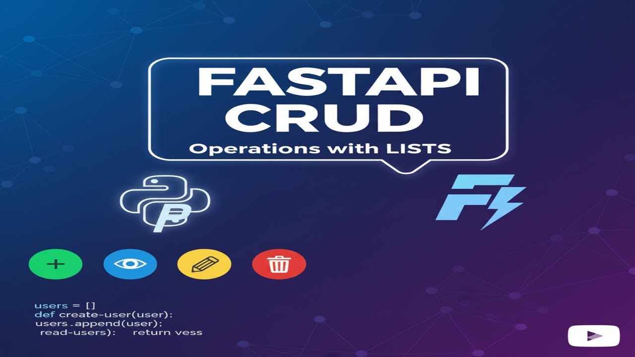 FastAPI for Beginners: Simple CRUD Operations (GET, POST, PUT, DELETE) using Lists