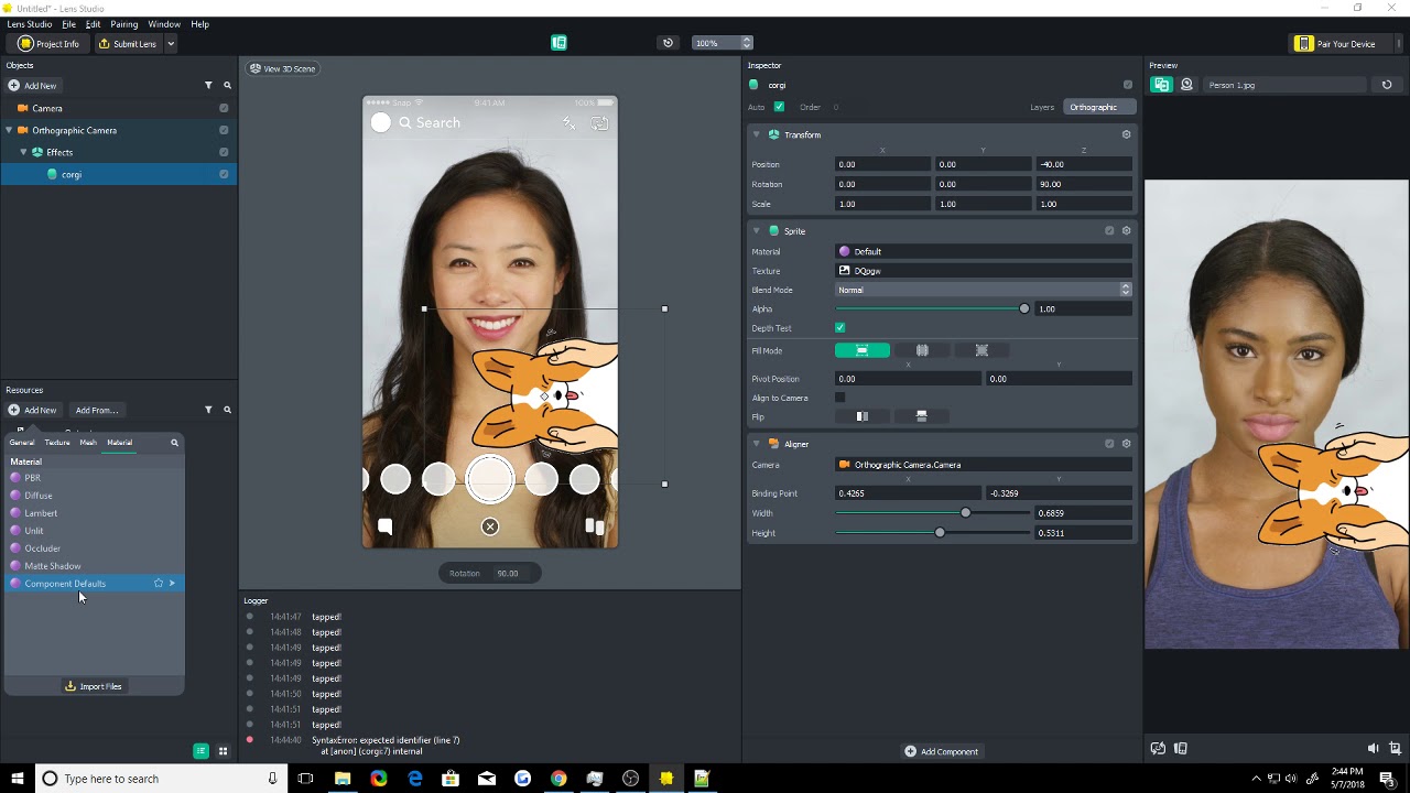 Lens Studio 2D Animation on Tap Tutorial
