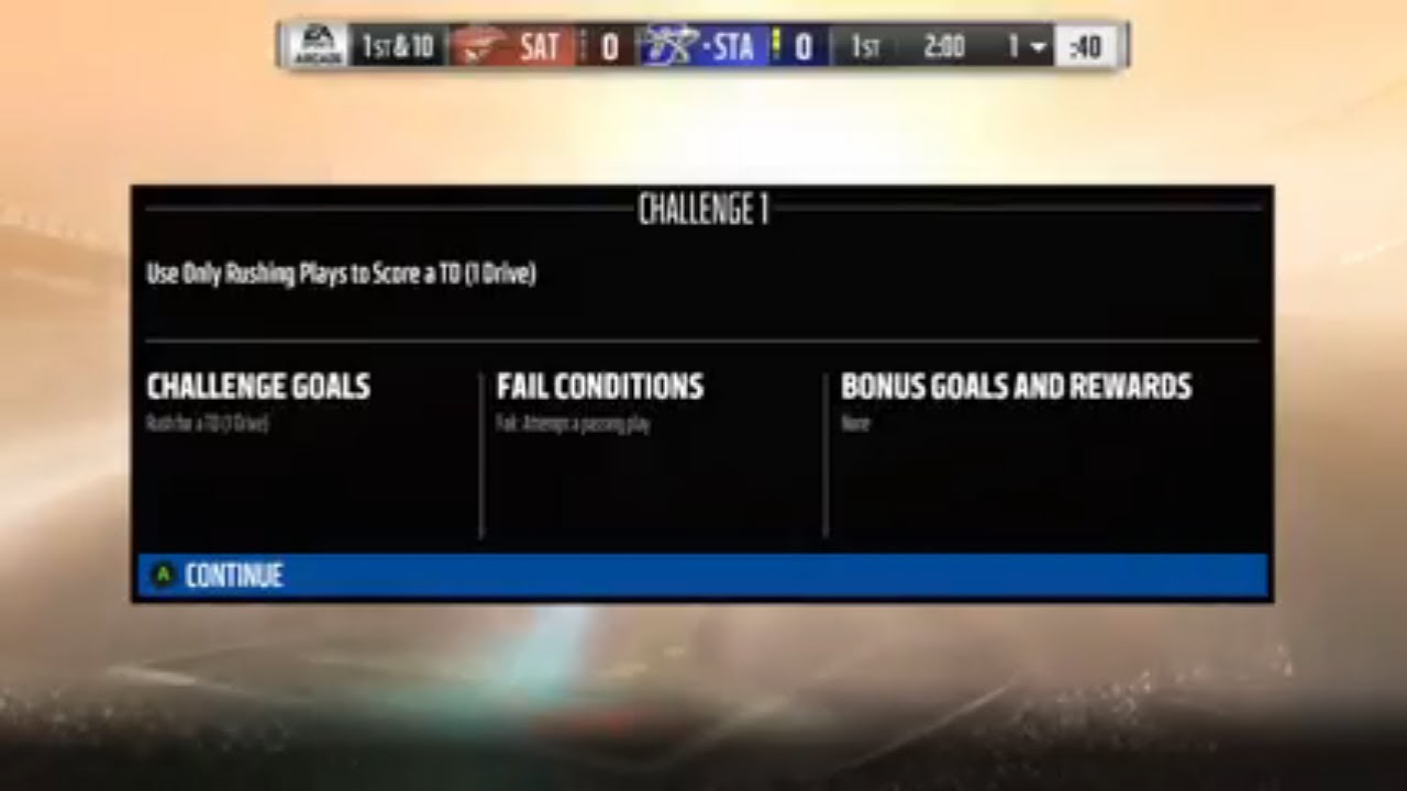 Madden 18 Ultimate Team Week 5 Heroic Boss Battle Challenge 1 Use Only Rushing Plays To Score A TD