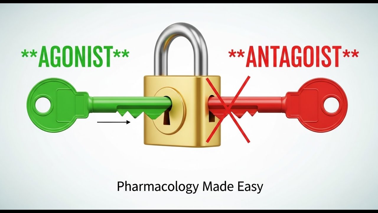 Drug Receptor Interactions, Agonist Vs Antagonist, Affinity & Efficacy Explained