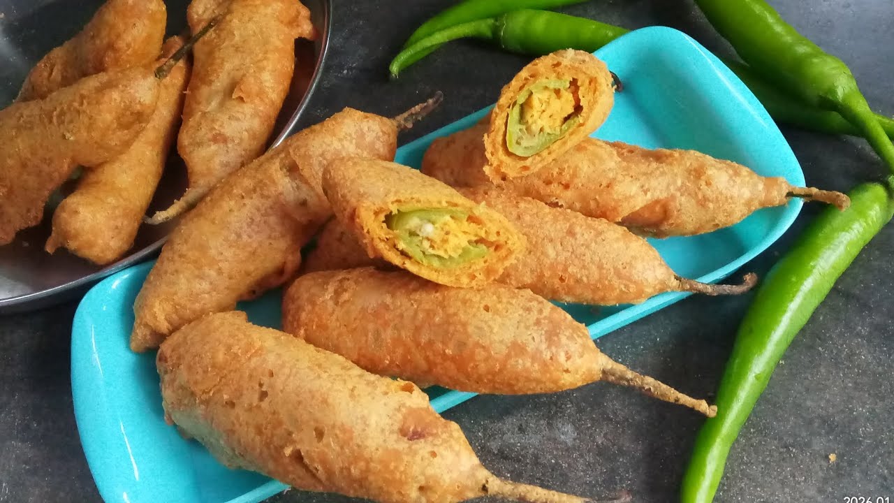 Mirchi Bajji | మిరపకాయ బజ్జీ | how to make mirchi bajji | mirapakaya bajji | @geethaallrounder