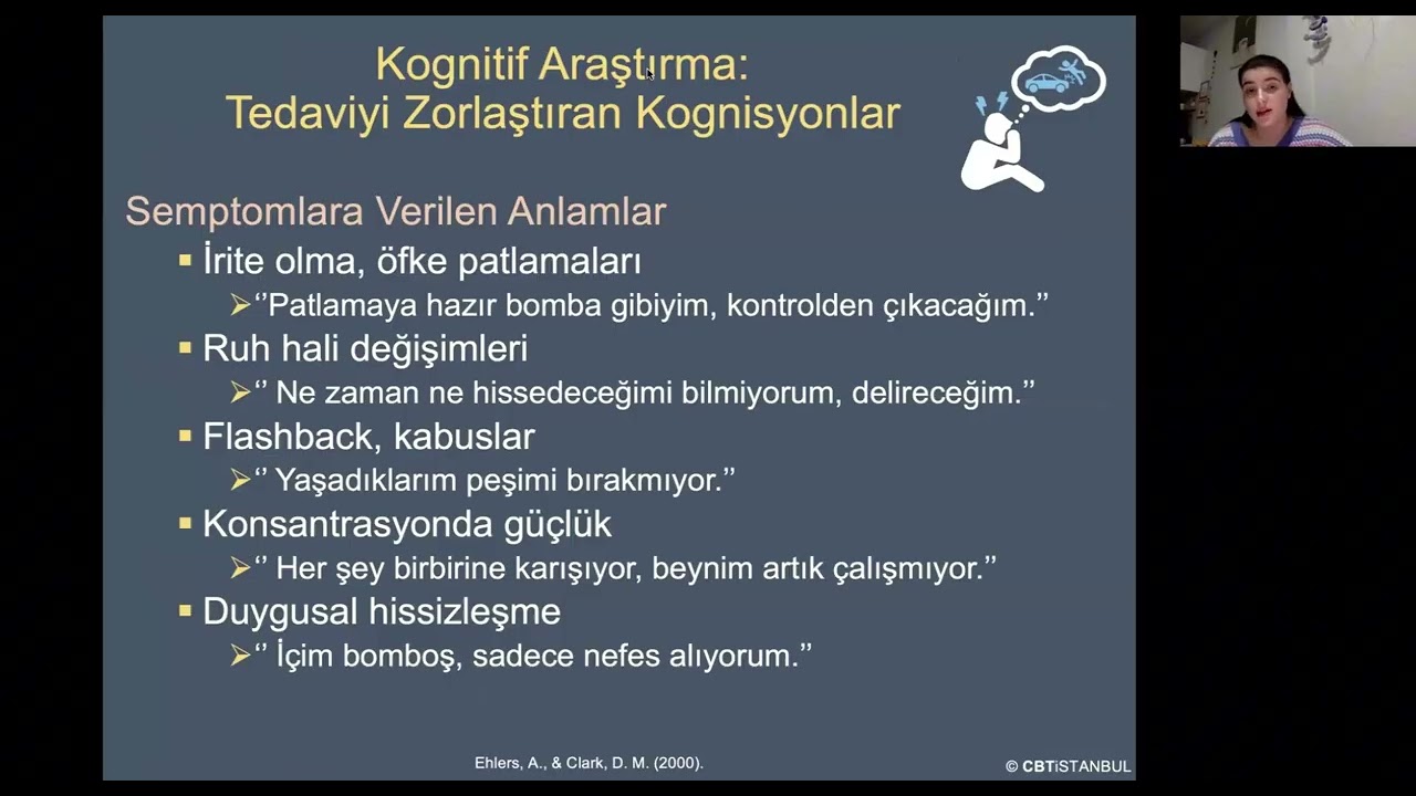 Online Webinar: Travma Sonrası Stres Bozukluğu ve Kognitif Terapi