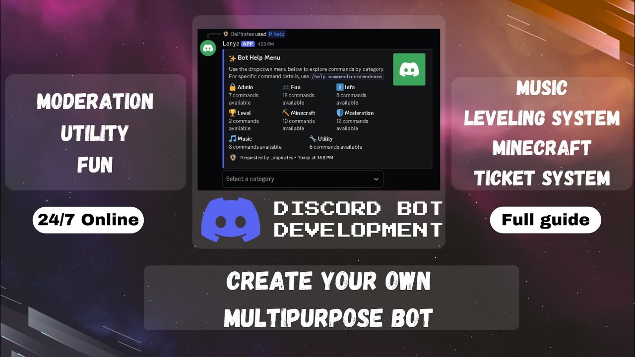 HOW TO MAKE A MULTIPURPOSE DISCORD BOT | 2025 | FULL STEP BY STEP GUIDE BY DAPIRATES