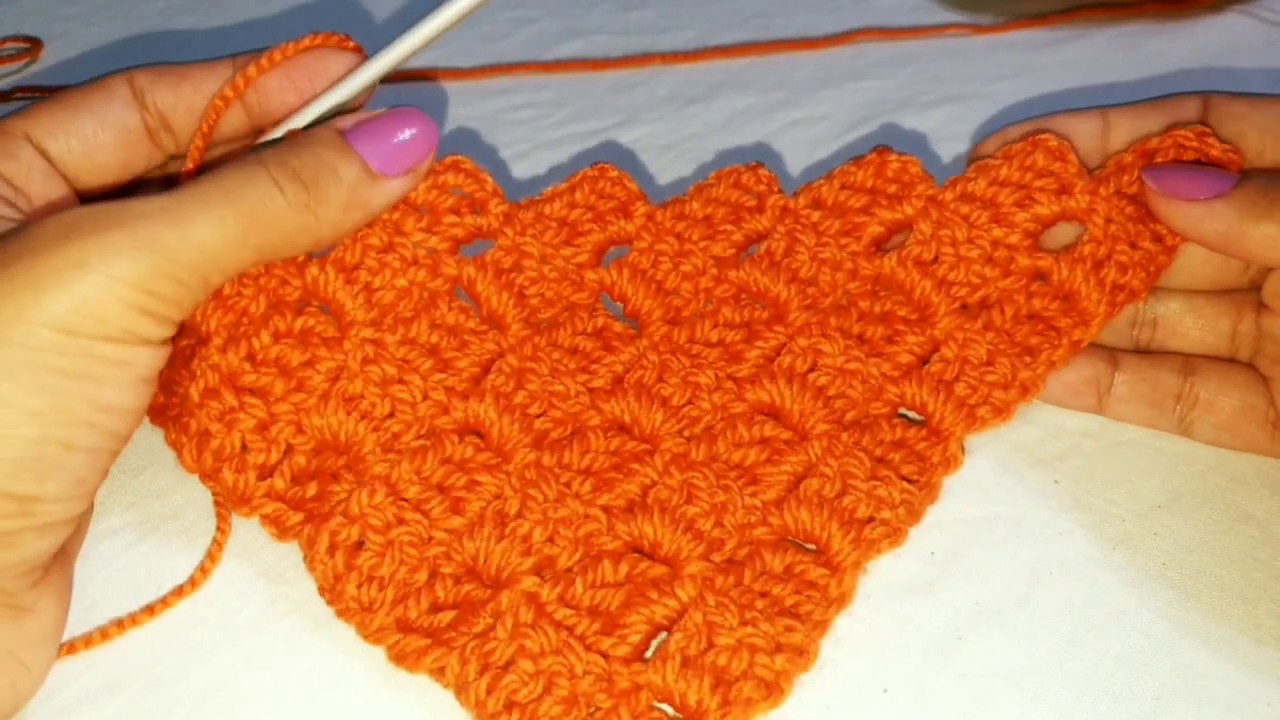 كوفية بغرزة كورنر تو كورنر c2c لعمل مستطيل rectangle c2c crochet stitch