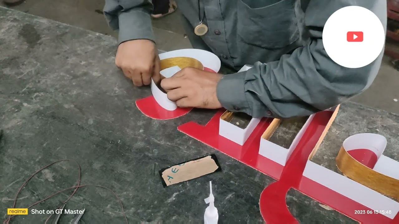 how to make aluminum channel 3d letter by hand