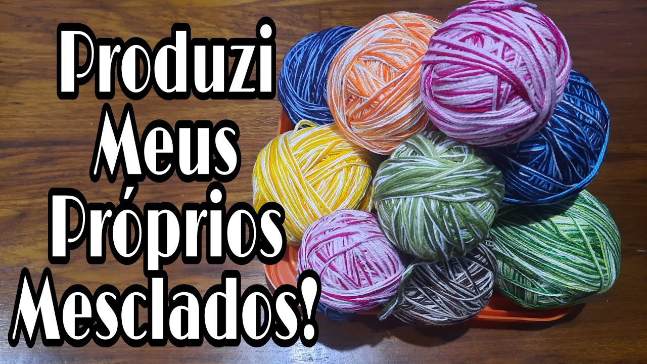 COMO PRODUZIR FIOS MESCLADOS!! Fios exclusivos e lindos, usando fios finos que vc tem parado!! #diy