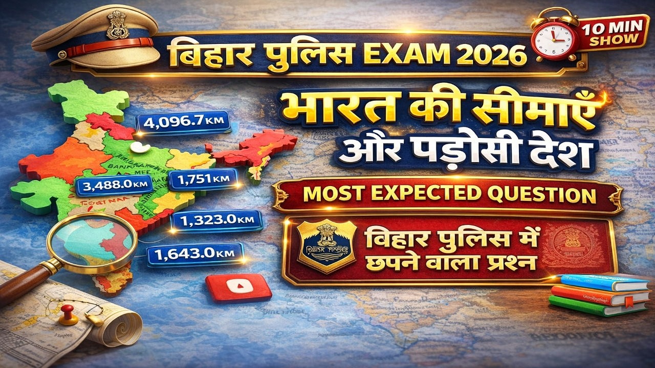 भारत की सीमाएँ और पड़ोसी देश | India Border Length & Neighbour Countries Explained in 10 Min Show