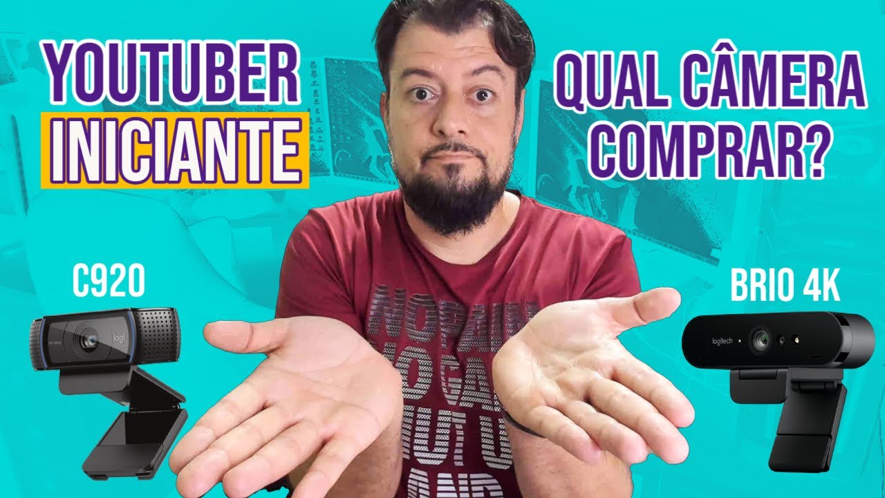 Melhor câmera para YOUTUBERS INICIANTES (Webcam Logitech BRIO 4k vs C920)