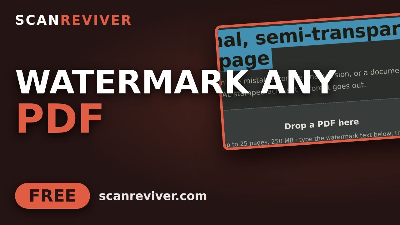 Add a Watermark to a PDF &mdash; Free, Diagonal Text on Every Page
