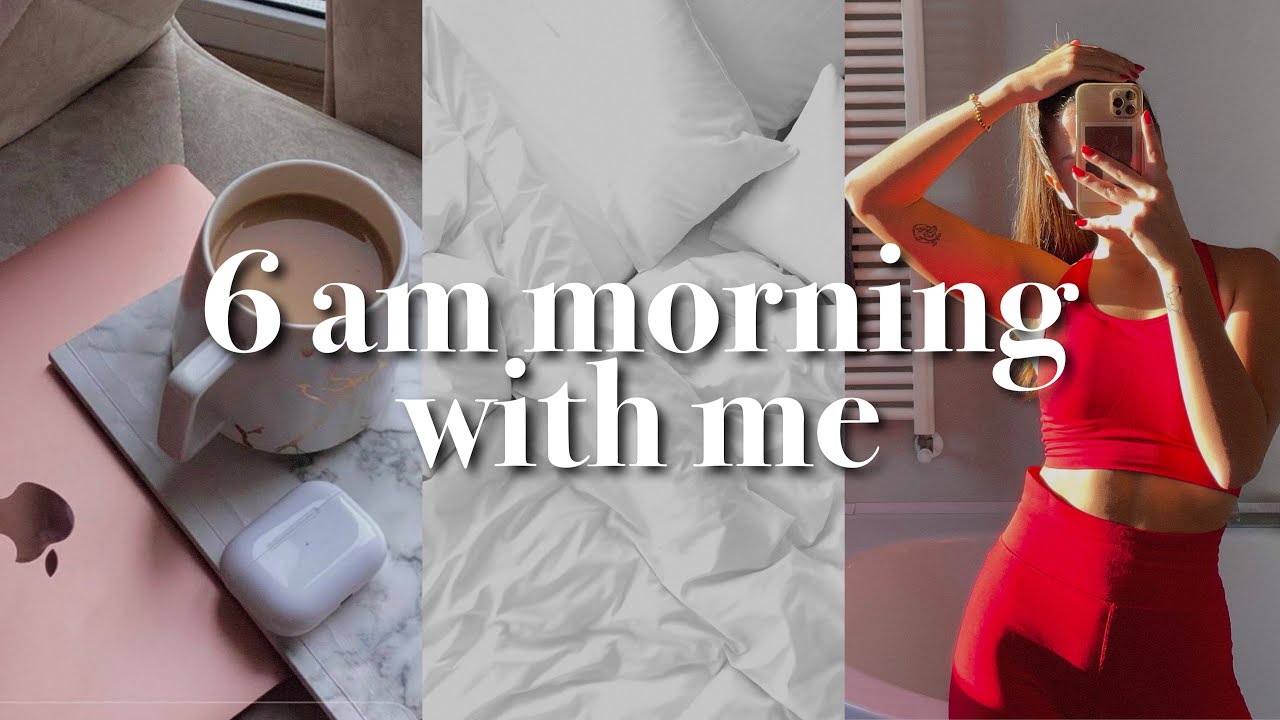 my 6AM *productive* MORNING ROUTINE ☕️ | workout, planning, work & more