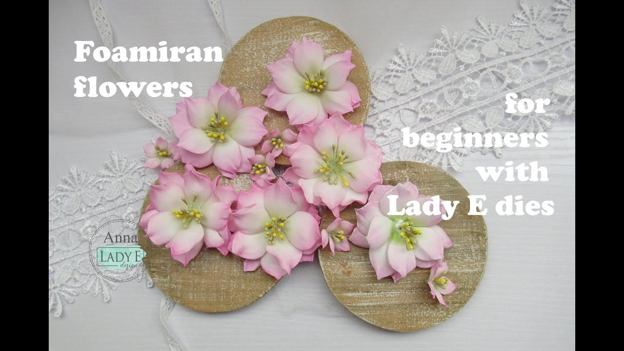 🌺Super EASY Pink foamiran flowers with Lady E Flower 9 dies 🌺 #flowers #foamiranflowers #ladye