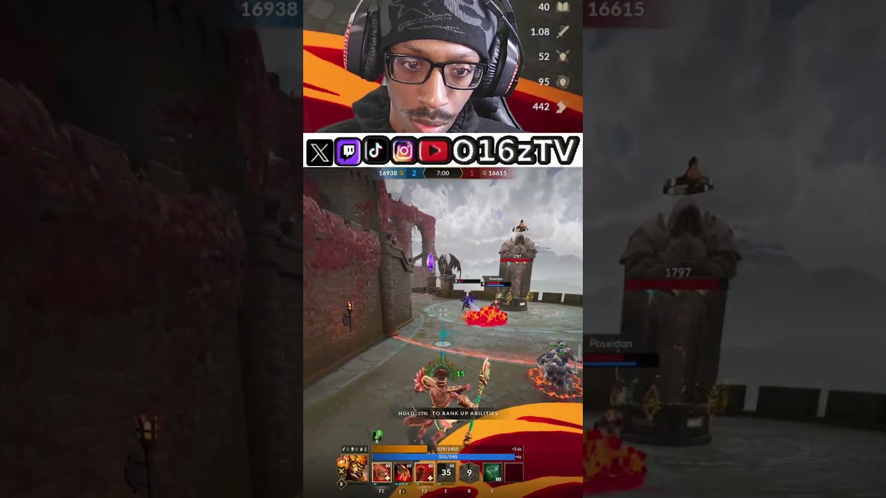 Hun Batz, Hun Attackz? #shorts #gamingshorts #smite2 #hunbatz  #joust #support #gaming #tank