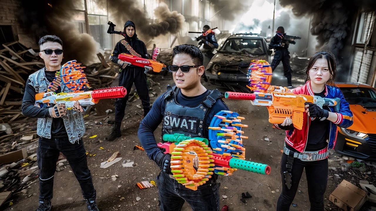 LTT Nerf War: легендарное оружие Nerf, которое можно купить в Chase SEAL X, сражаясь и уничтожая ...