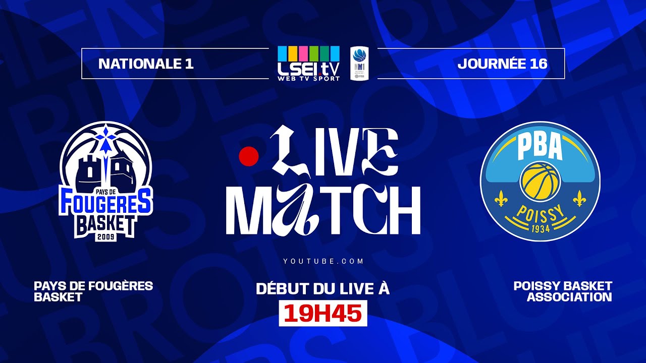 🏀 JOURNEE 16 - 25/26 : Pays de Fougères Basket vs Poissy