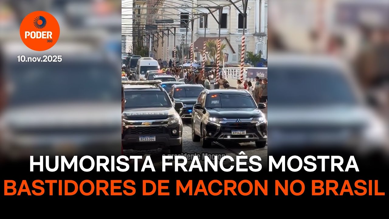 Humorista francês mostra bastidores de Macron no Brasil