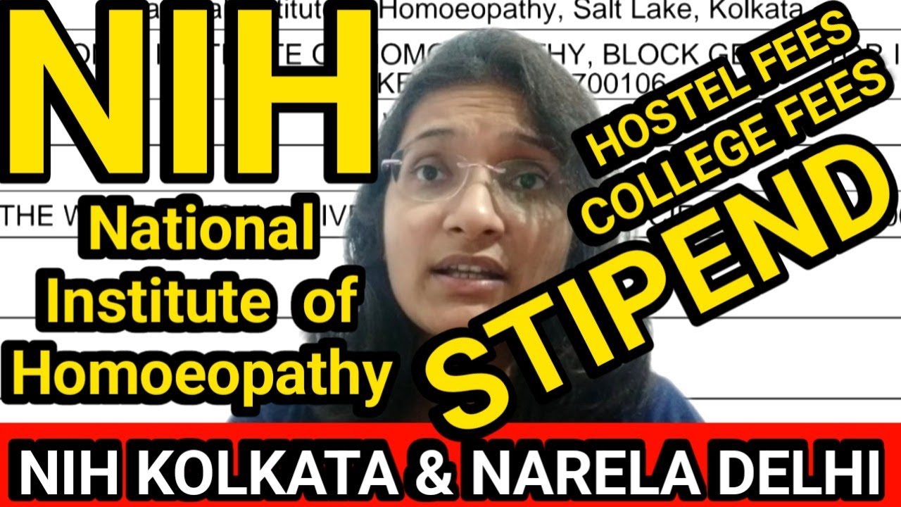 NIH Kolkata & NIH Narela Delhi - Stipend, Fees & Hostel Fees