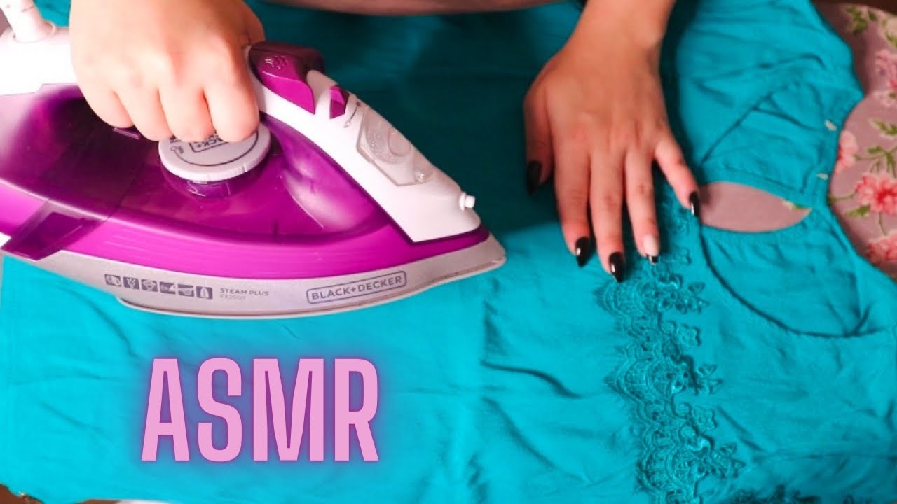 ASMR - PASSANDO ROUPA EM CLOSE COM O FERRO A VAPOR | Relaxante 💤