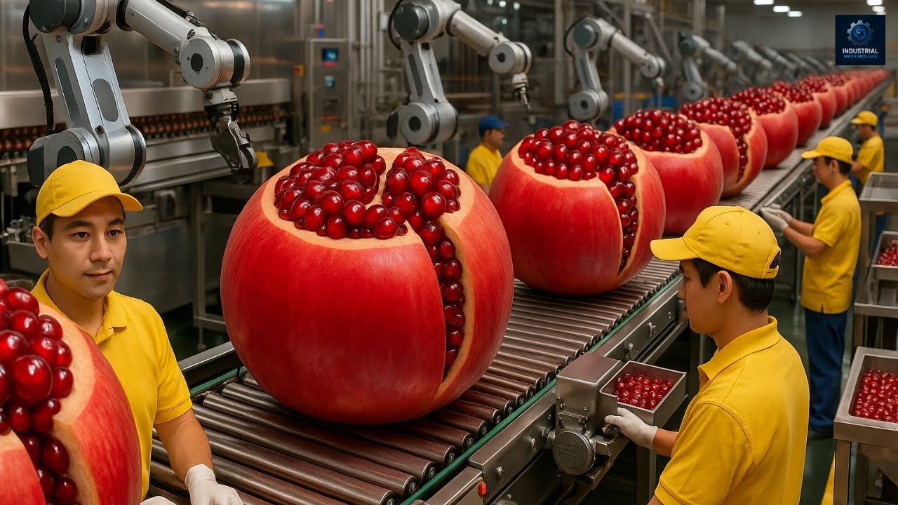 Inside The Pomegranate ProcessingFactoryHTSTProcessCold Pressed Juice IoT Farm Sourcing Full Process