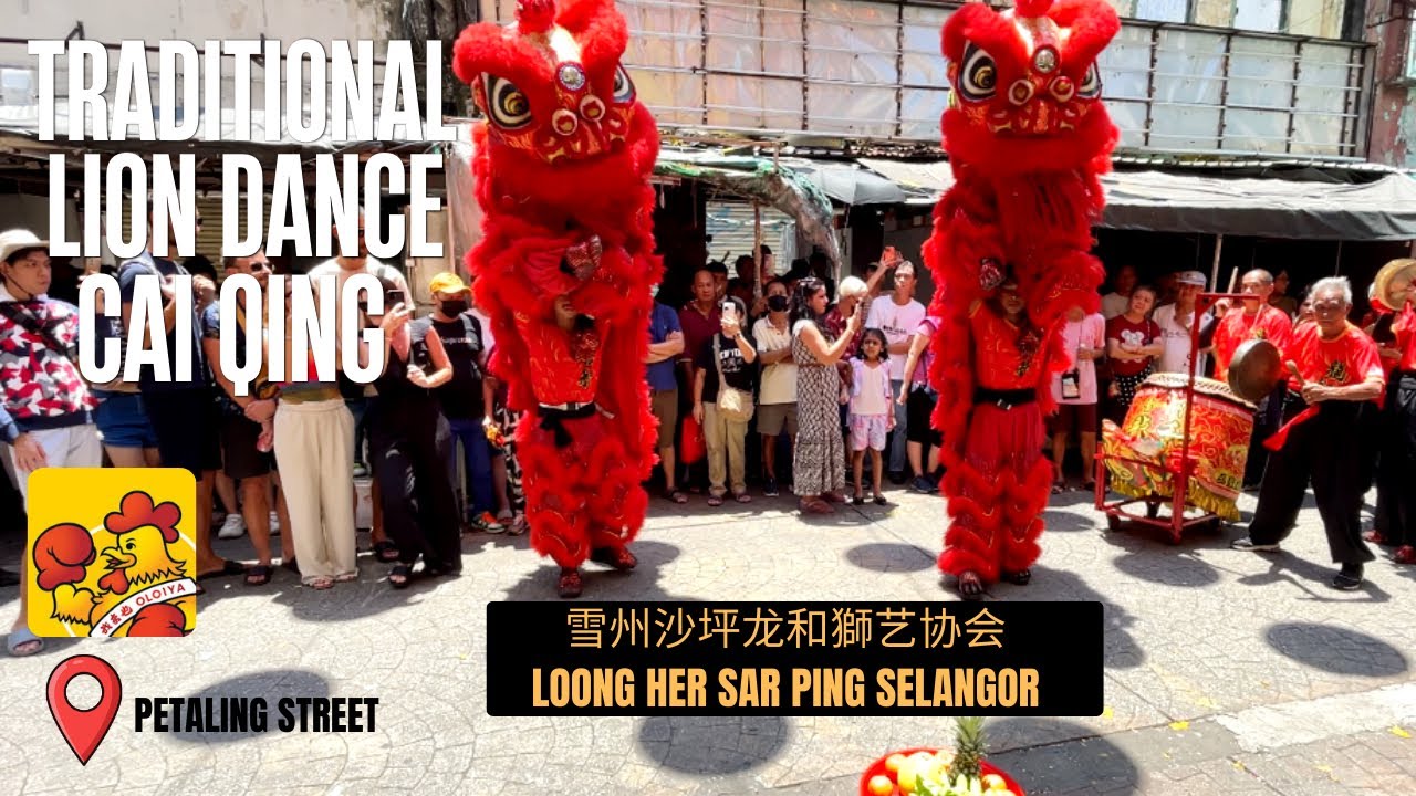 Malay Girl Head Dancer Shines in Lion Dance | Cai Qing Blessing at Oloiya Petaling Street 