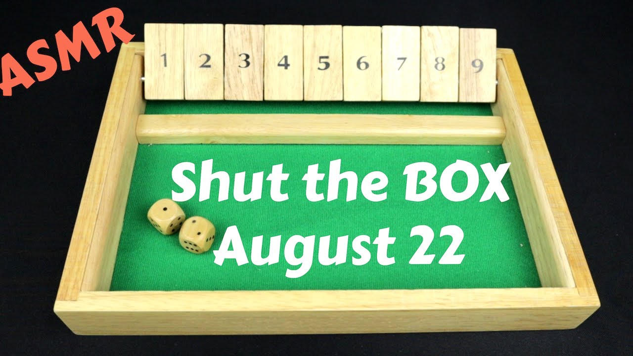ASMR Shut the BOX August 22 - Solo Game Playthrough (Whispering) ep.5