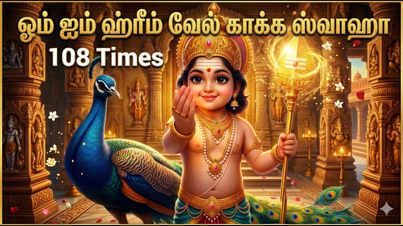 'வேல் காக்க' பாதுகாப்பு மந்திரம்- 108 Times  #dailymantra #velkakka #chant #lordmurugan #shanmugar