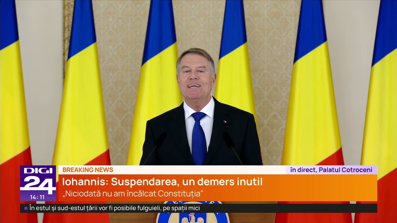 Klaus Iohannis: Demisionez din funcția de președinte al Rom&acirc;nie
