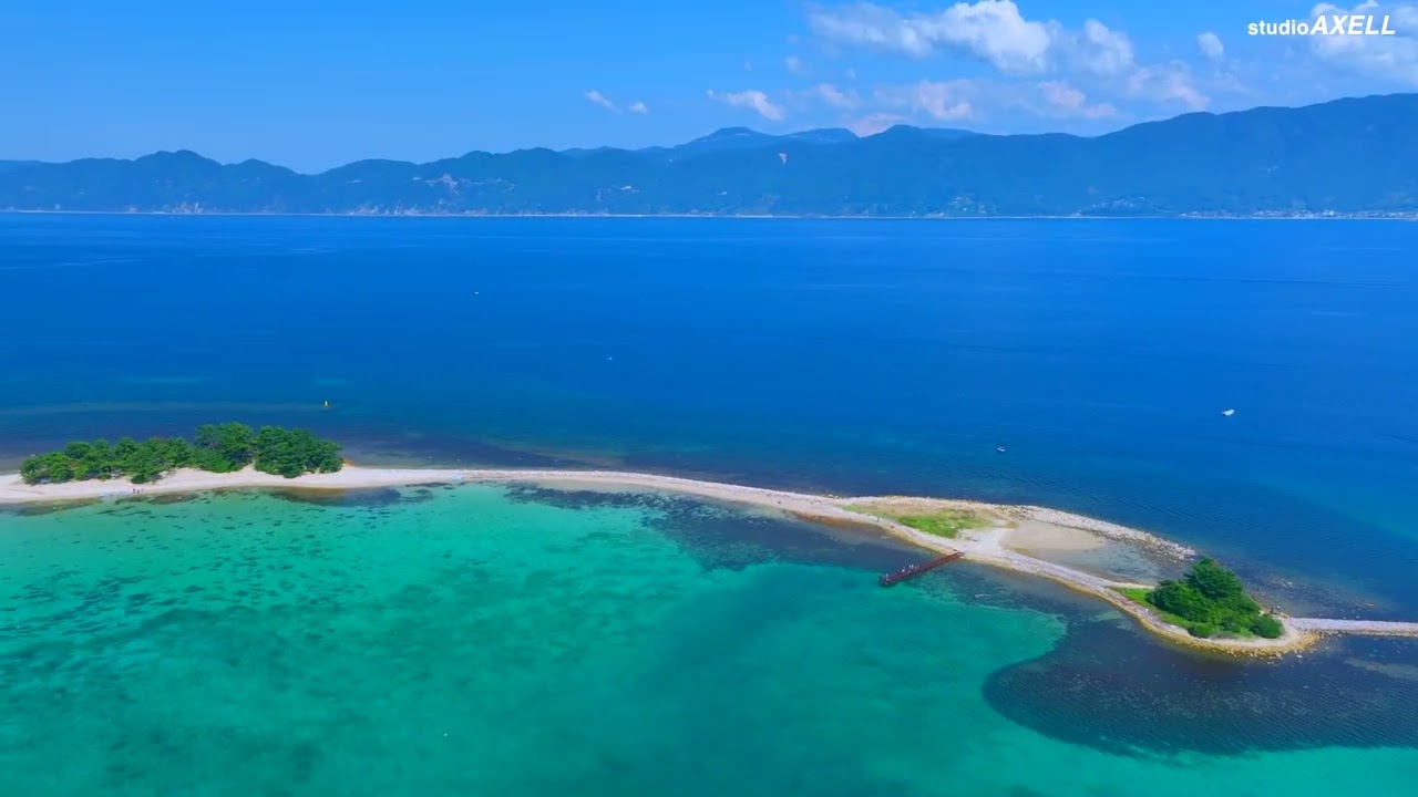 北陸のハワイ「水島」が美しすぎた…　福井県敦賀市　敦賀湾に浮かぶ水島　ドローン空撮