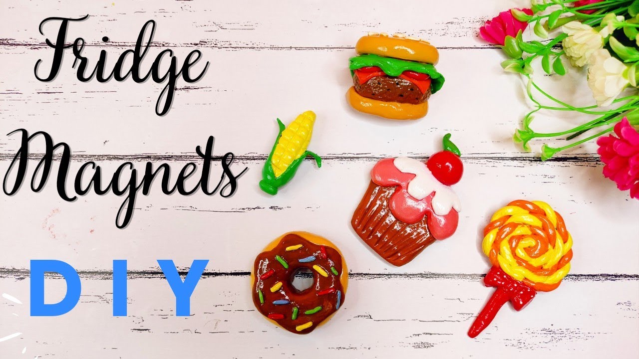 Clay Fridge Magnets | How to make fridge magnets at home with clay | Home decor Idea | Garima |craft