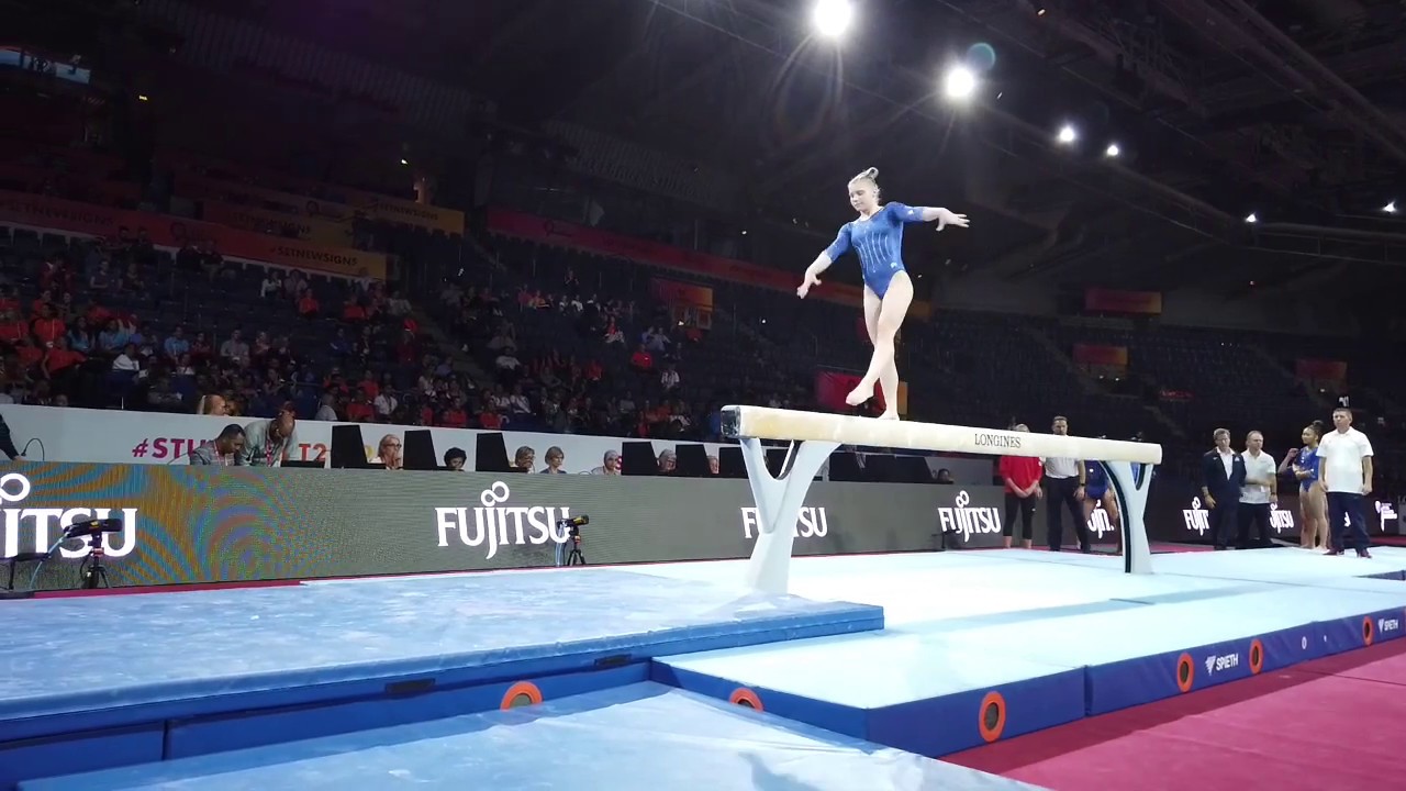 Gymnastics Worlds 2019: Team USA Beam Podium Training