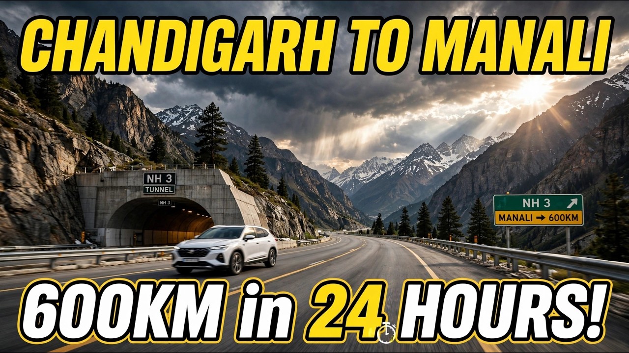 Delhi to Manali in 24 Hours! 😱 Chandigarh-Manali Highway ka Sach | 600KM Non-Stop Journey