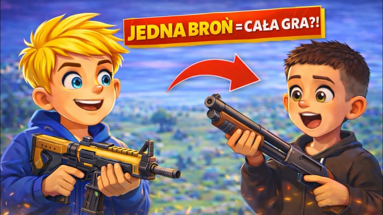 👉 CHALLENGE: Jedna broń na CAŁĄ GRĘ! 😱 Czy da się wygrać?! | Fortnite