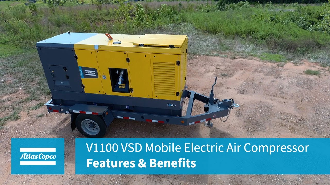 V1100 VSD Mobile Electric Air Compressor - Features & Benefits | Atlas Copco Power Technique NA