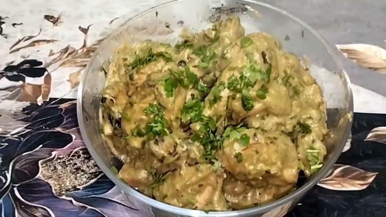 Barbeque style Homemade afghani chicken