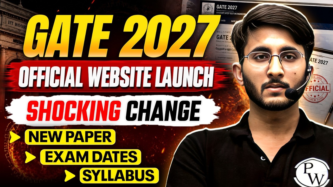 GATE 2027 Official Website Launch | New Paper, Important Dates & Syllabus | IIT Madras Latest Update